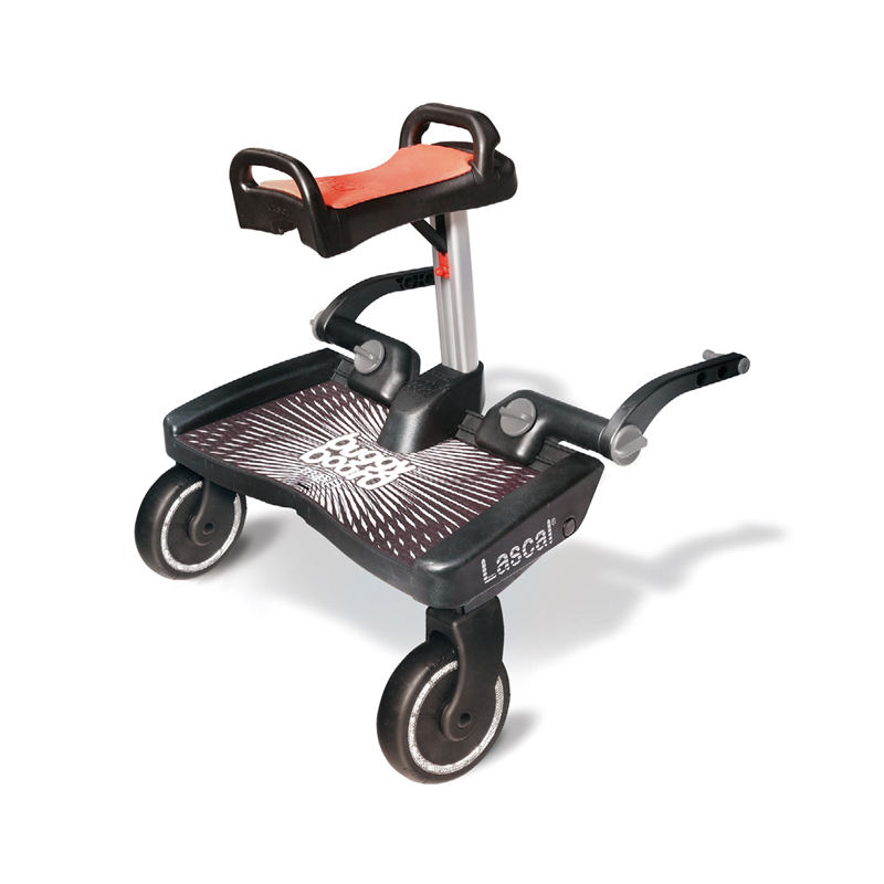 BuggyBoard® Maxi+ Schwarz Mit Sattel Grau