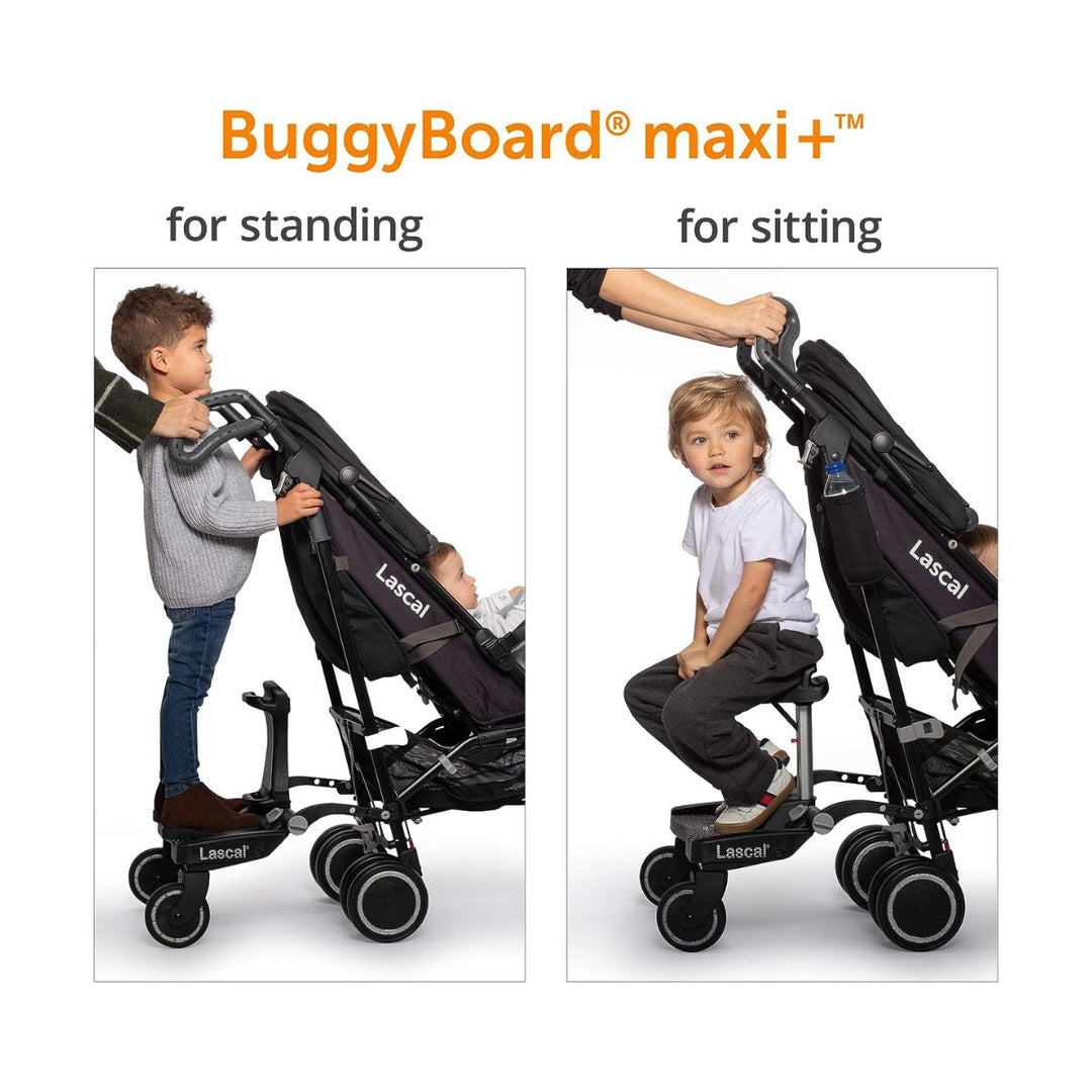 BuggyBoard® Maxi+ Schwarz Mit Sattel Grau