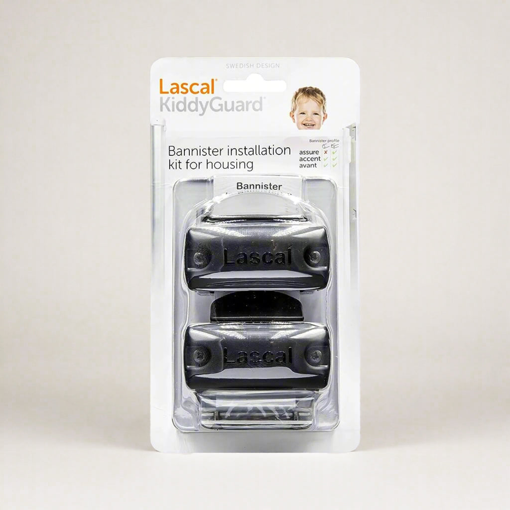 KiddyGuard® Rohrhalterungen Montage Set - der Rollseite in weiß